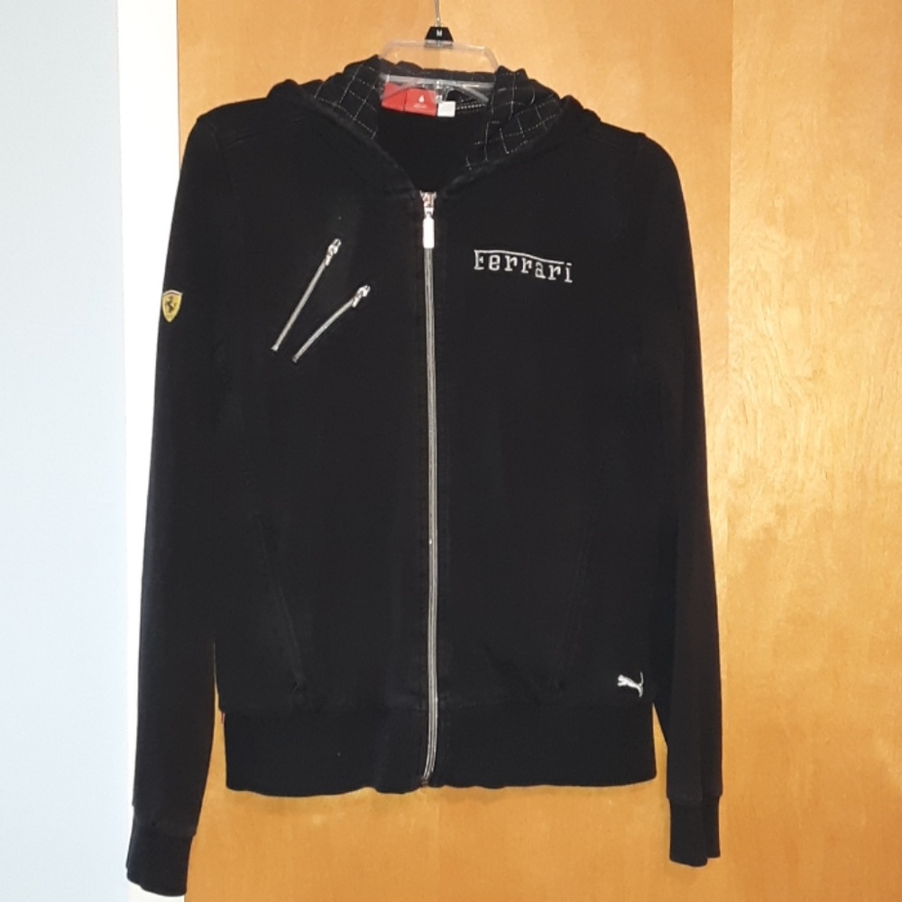 Puma Ferrari Womens XL black sweatjacket